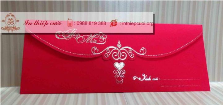 THIỆP CƯỚI DQB1302 ĐỎ NHUNG